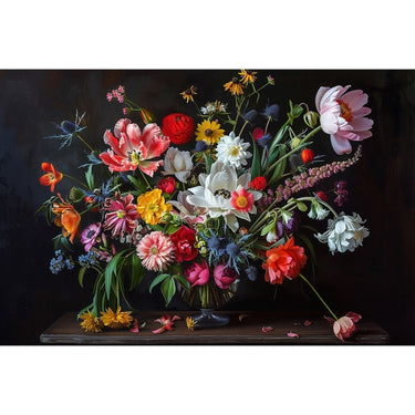 Flower Bouquet Oil Canvas